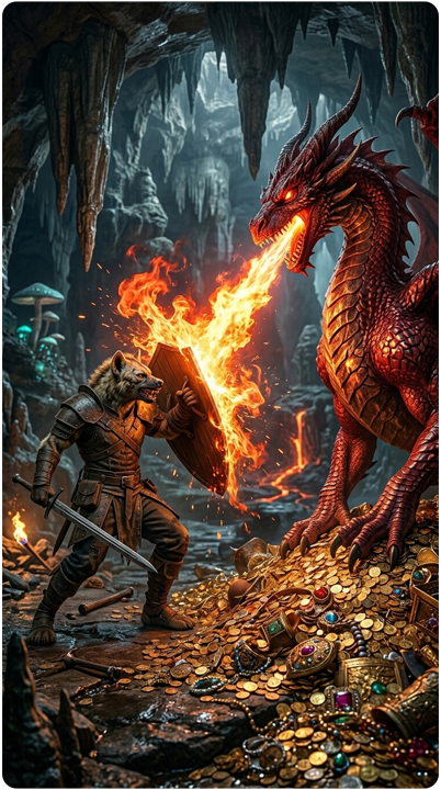 gnoll-and-the-dragon