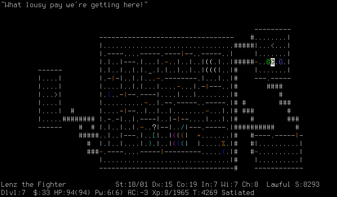 NetHack ASCII Screenshot